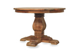 Albidona 43-Inch Round Solid Mango Pedestal Dining Table, side view