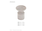 Aliano Whitewashed Mango Tray-Top Side Table dimensions: 16.0 in wide, 16.0 in deep, 18.0 in high