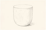 Pencil sketch of the Altavilla side table, drawn from the same three-quarter view