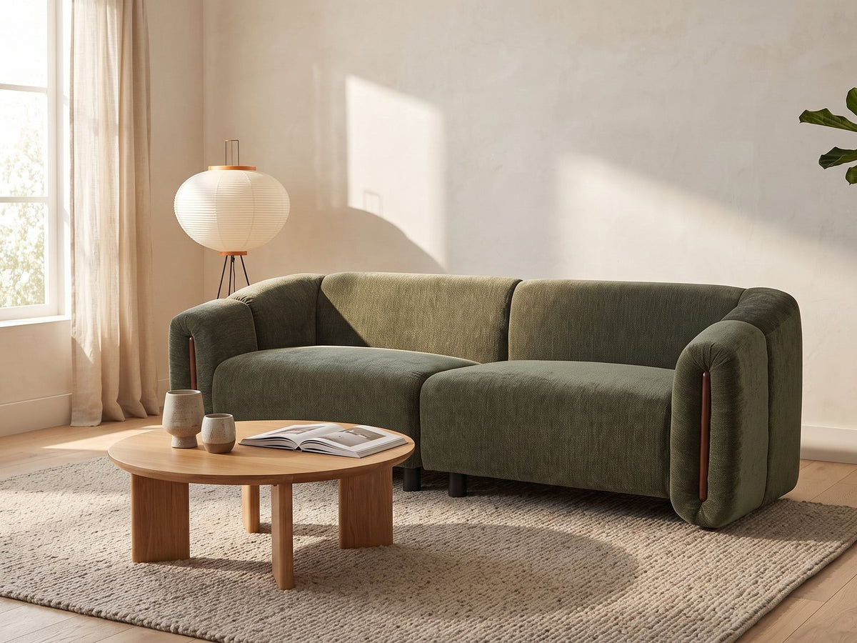 Amalfi Curved Sofa in a furnished room