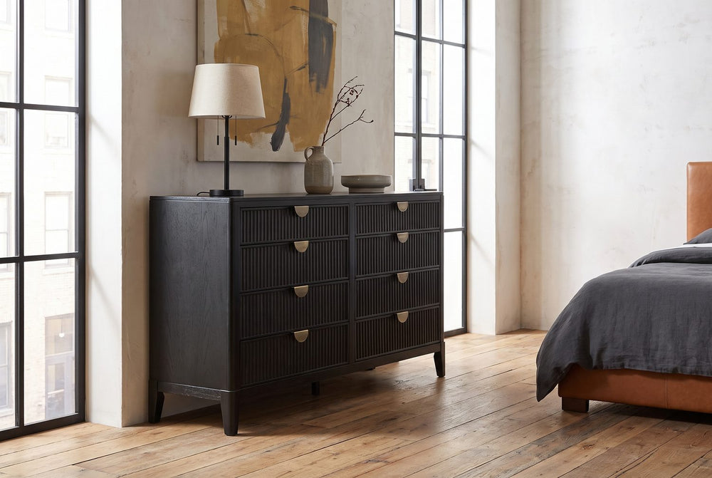 Two columns on tapered legs
