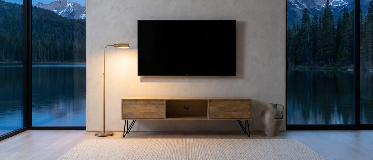 Movie night, upgraded. - Alberobello Low Mango Media Console