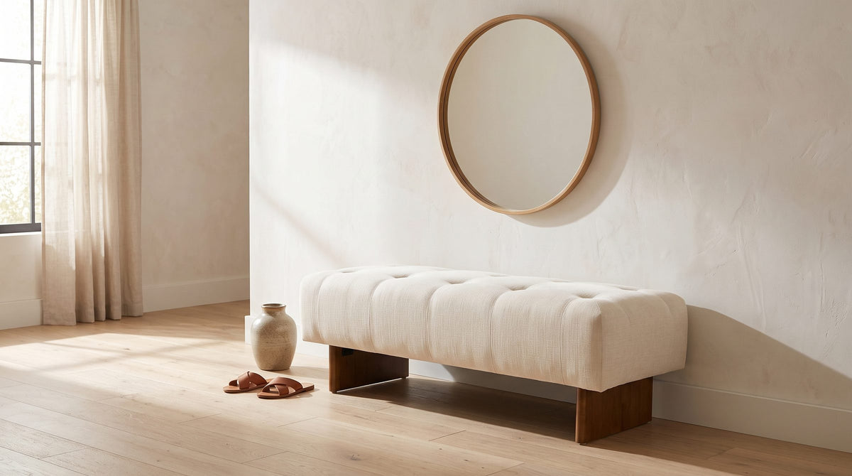 Where a room begins. - Assisi Tufted Bench