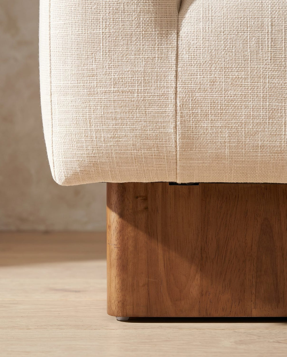 Flared walnut legs