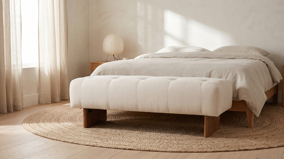 Assisi Tufted Bench in the room