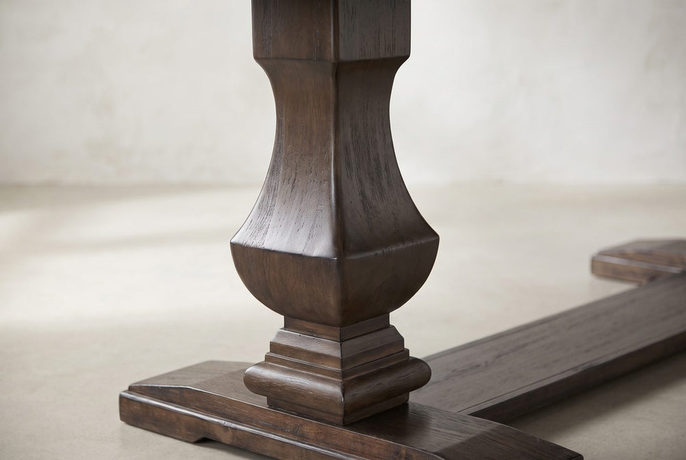 A square urn, wire-brushed
