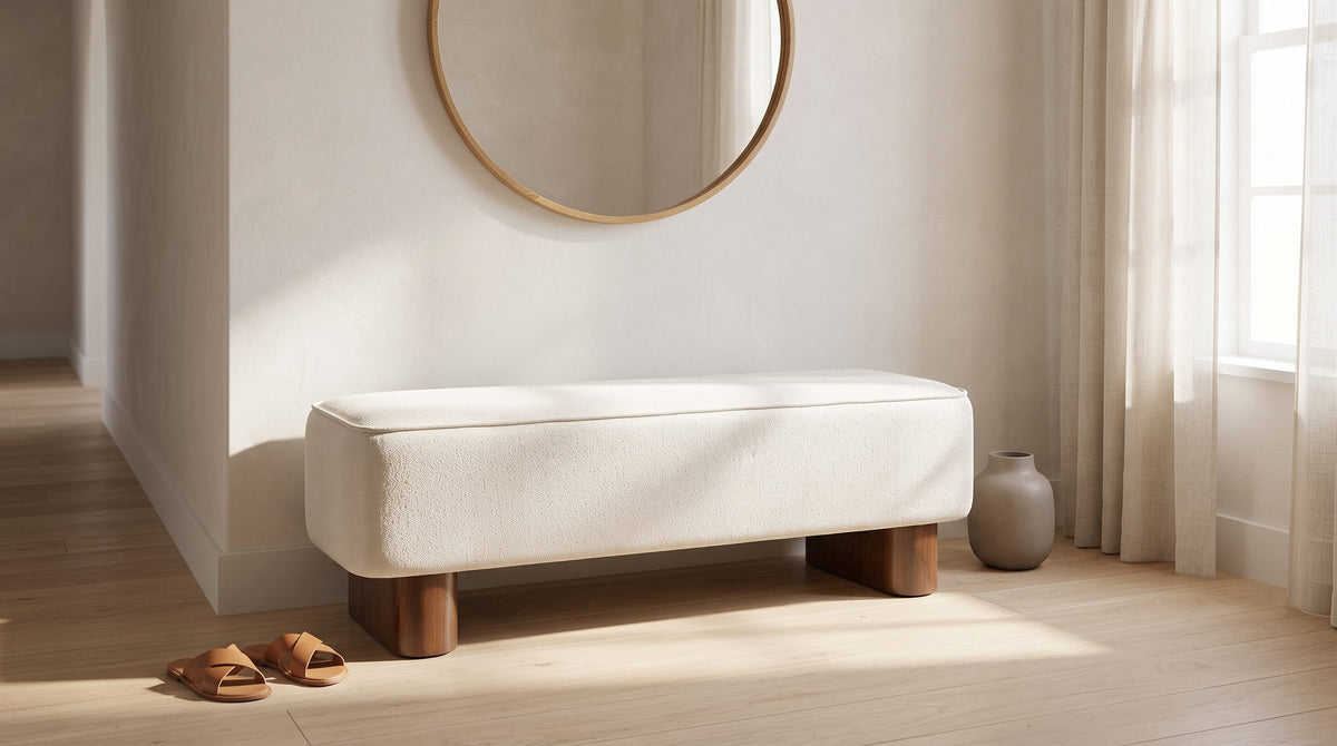 First thing through the door. - Bellagio Walnut Block Bench
