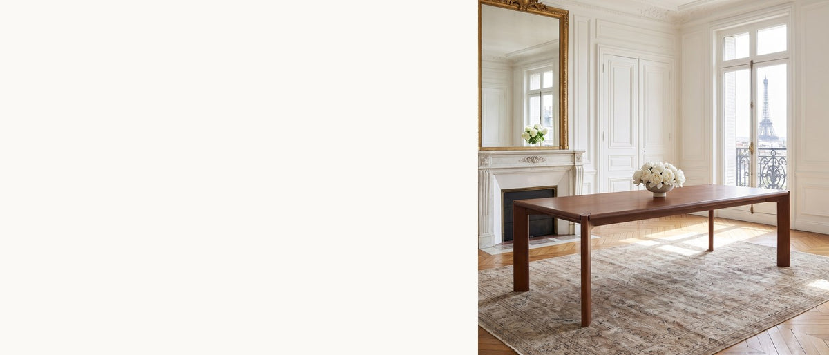 The joint is the detail. - Belvedere 96-Inch Rectangular Walnut-Stained Solid Ash Dining Table