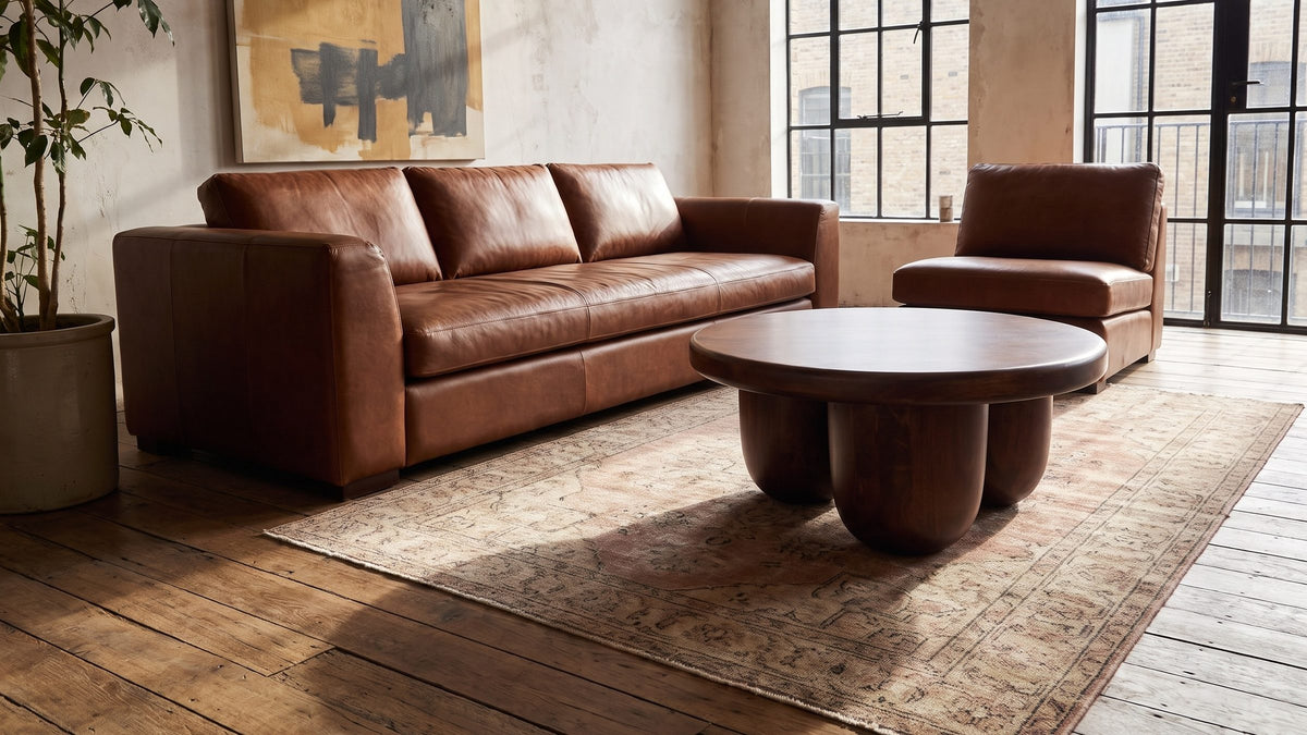 The room, completed. - Bolgheri Sculpted Mango Coffee Table