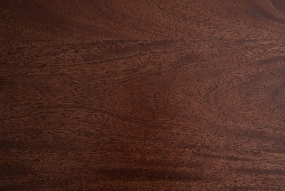 A wine-brown stain, hand-rubbed
