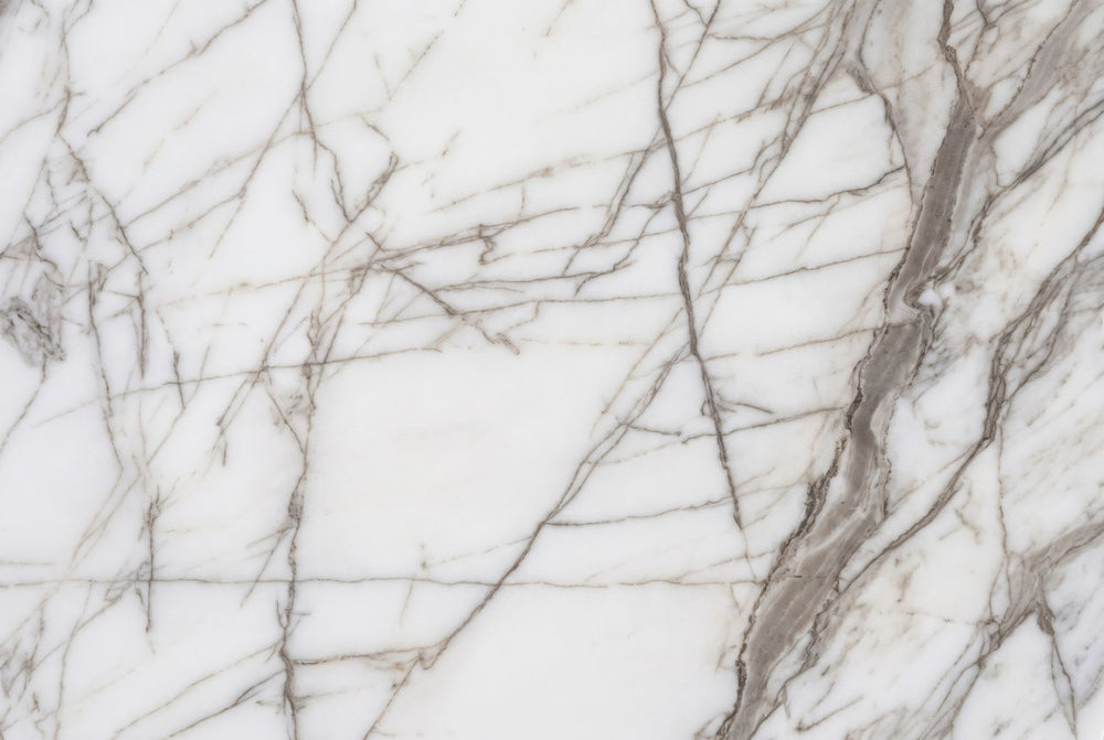 Polished white marble