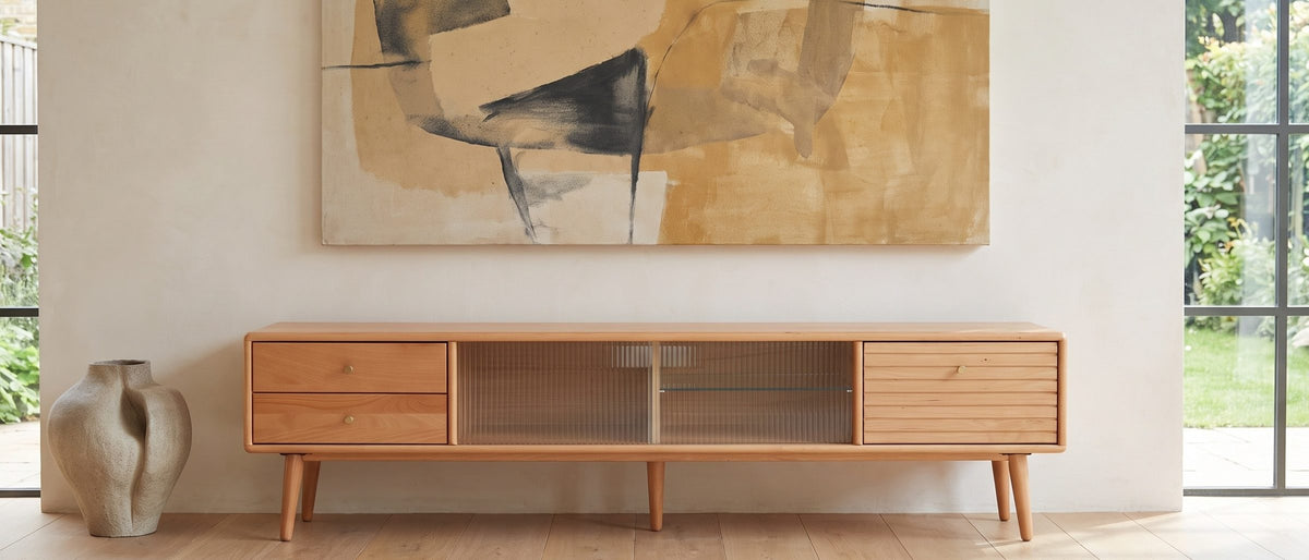 Movie night, upgraded. - Bressanone Solid Beech Media Console