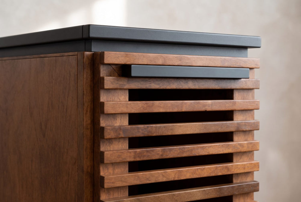A door of wooden slats