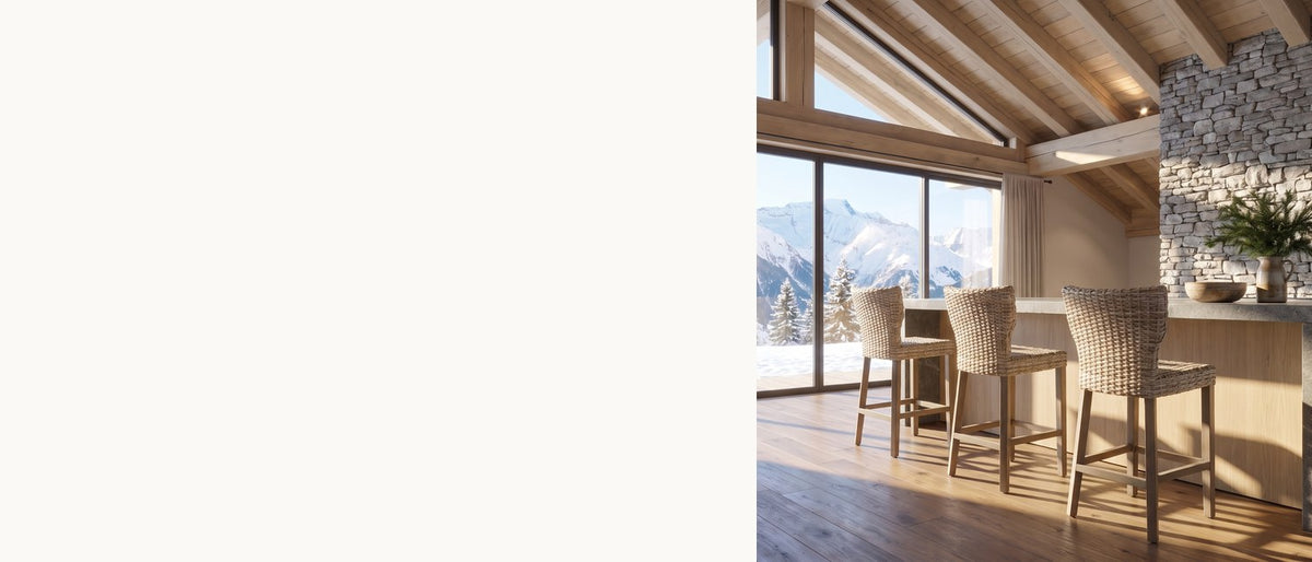 A wing chair, counter height. - Carlopoli Wing-Back Grey Kubu Rattan Counter Stool