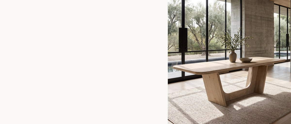 Grows when the family does. - Cerchiara 74-94-Inch Extendable Rectangular Oak Veneer Dining Table