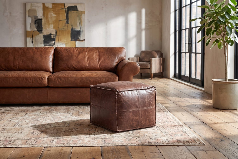 Low before cognac leather