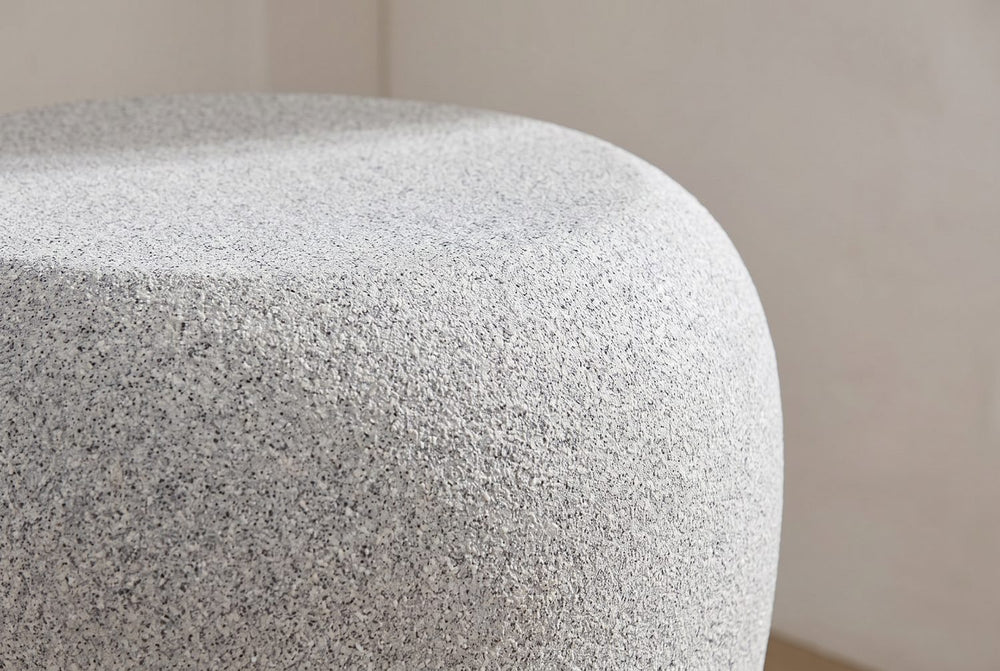The side table's soft shoulder