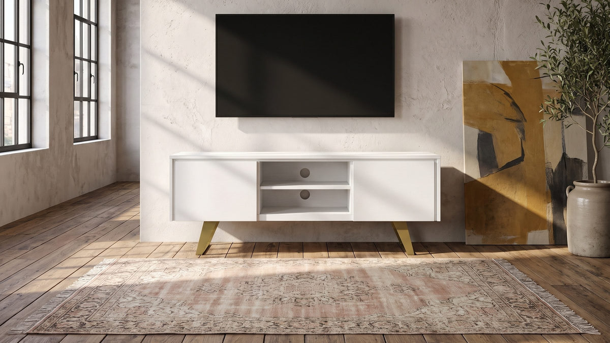 Cittadella White Media Console in the room