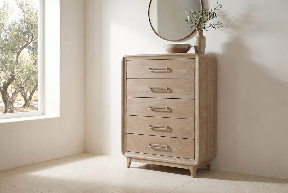 Rounded frame, tapered legs