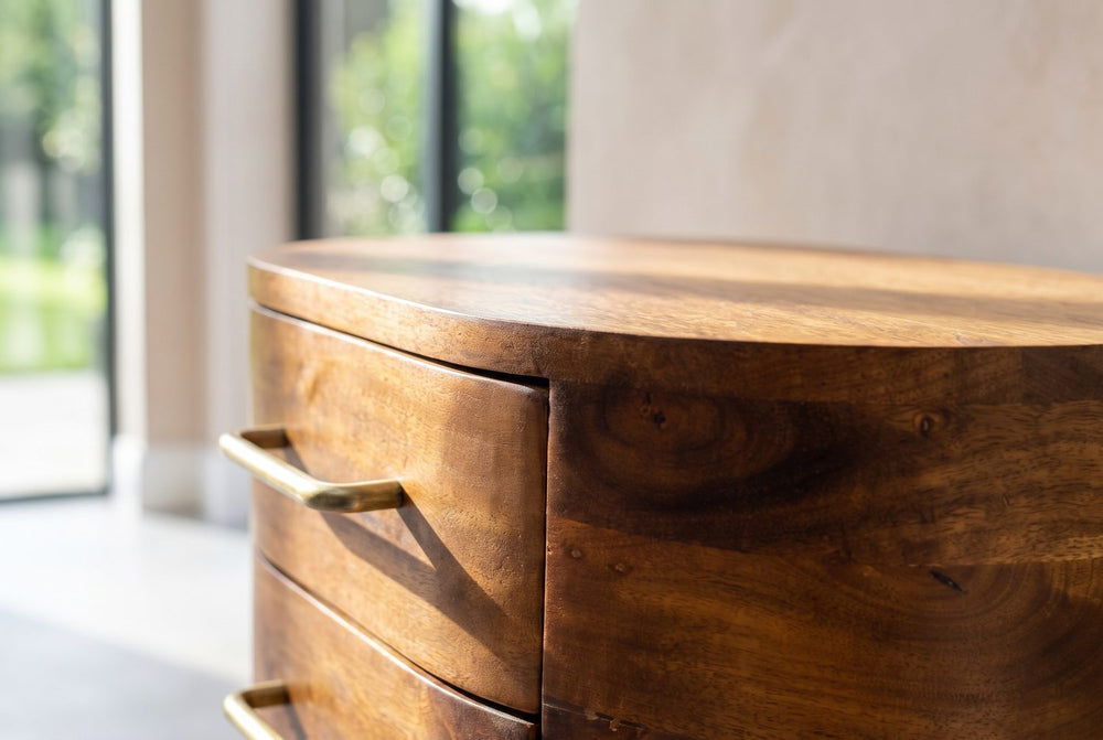 Solid mango, chestnut finish