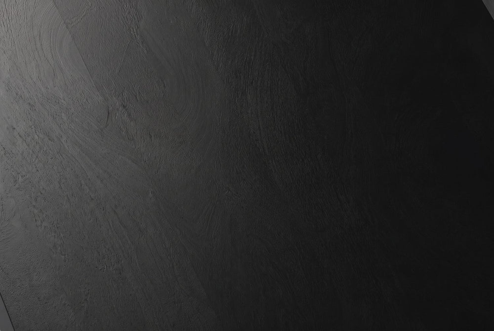 Black stain over acacia grain