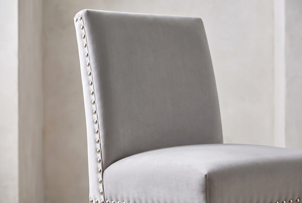 Tall backs, silver trim