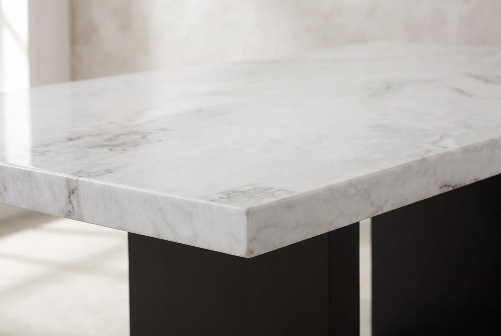 Genuine marble, squared edge