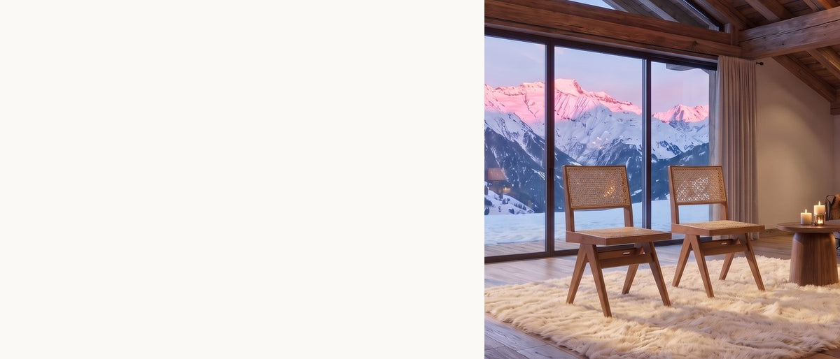 Warm wood, open cane. - Joppolo Cane-Back Rubberwood Dining Chair (Set of 2)