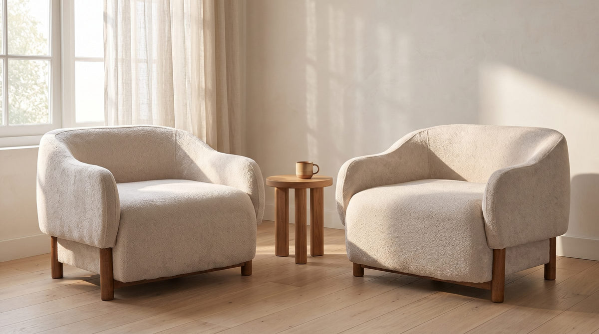 A pair makes a room. - Lido Curved Shell Lounge Chair