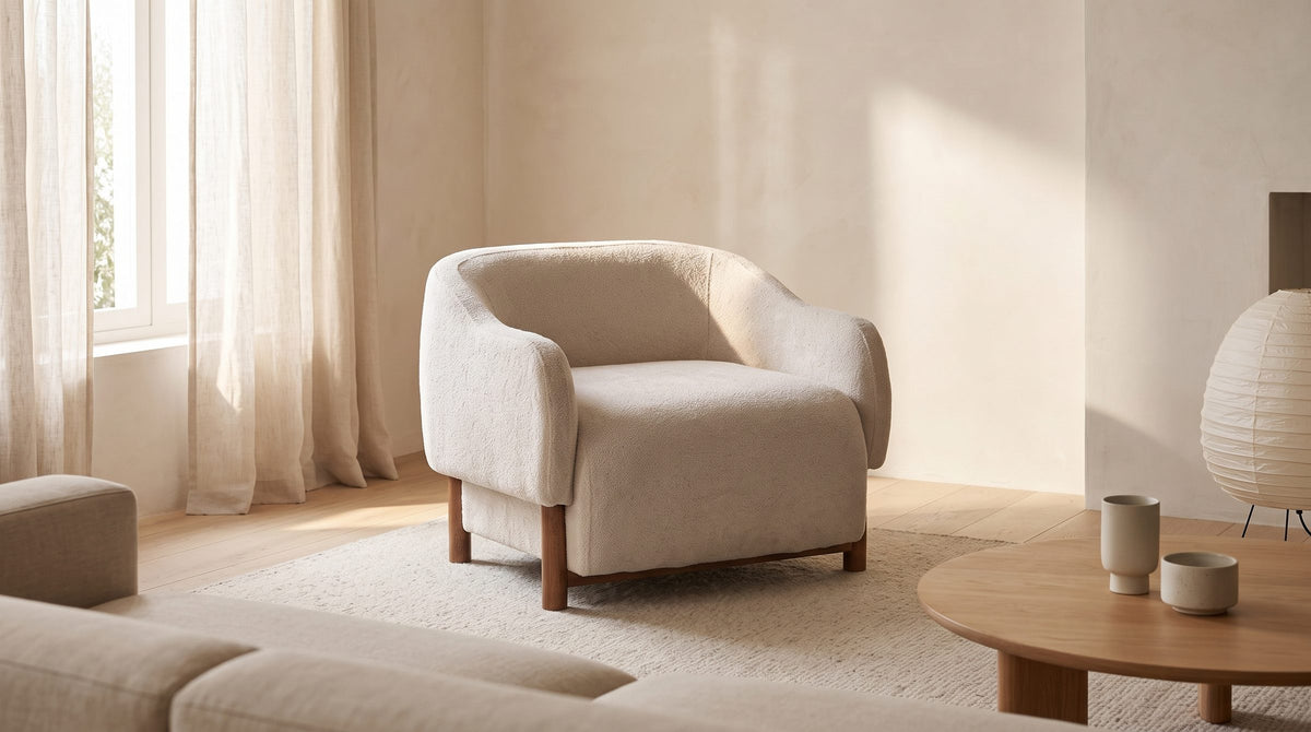 Lido Curved Shell Lounge Chair in the room
