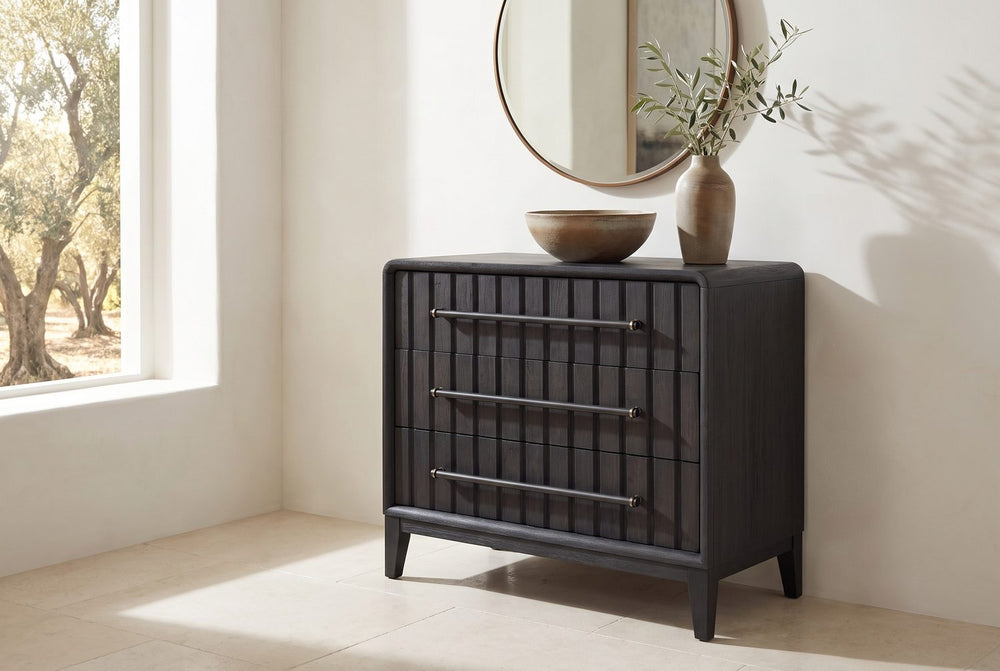 Three drawers on a stand