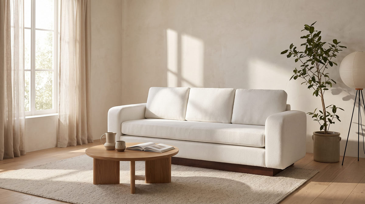 Lucca Plinth-Base Sofa in the room