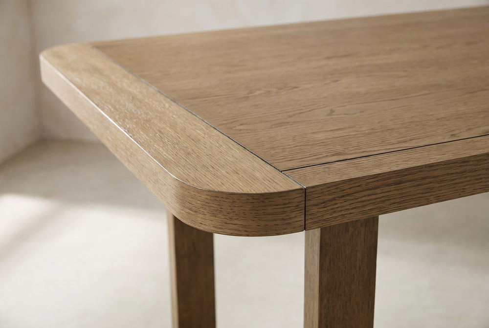A rounded breadboard corner