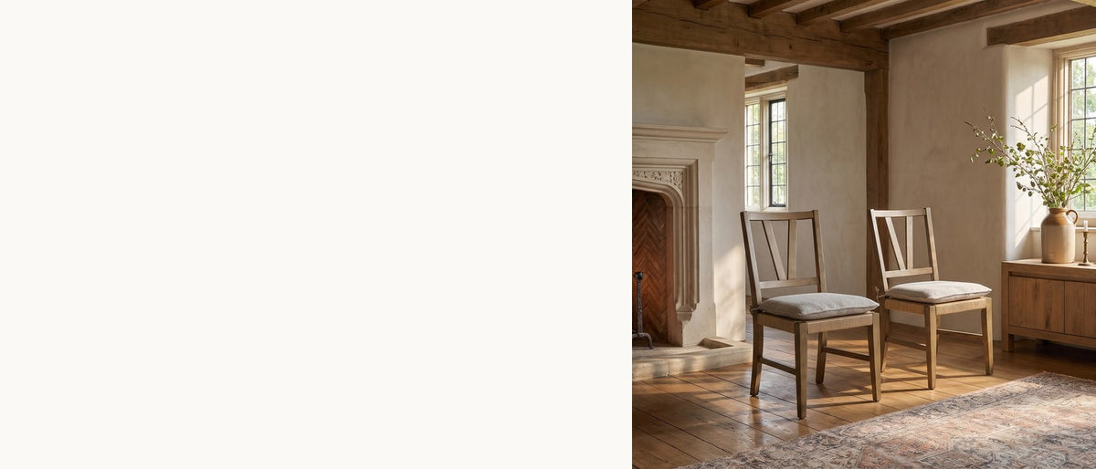 Texture at the table. - Montepaone V-Back Woven Cord Dining Chair (Set of 2)