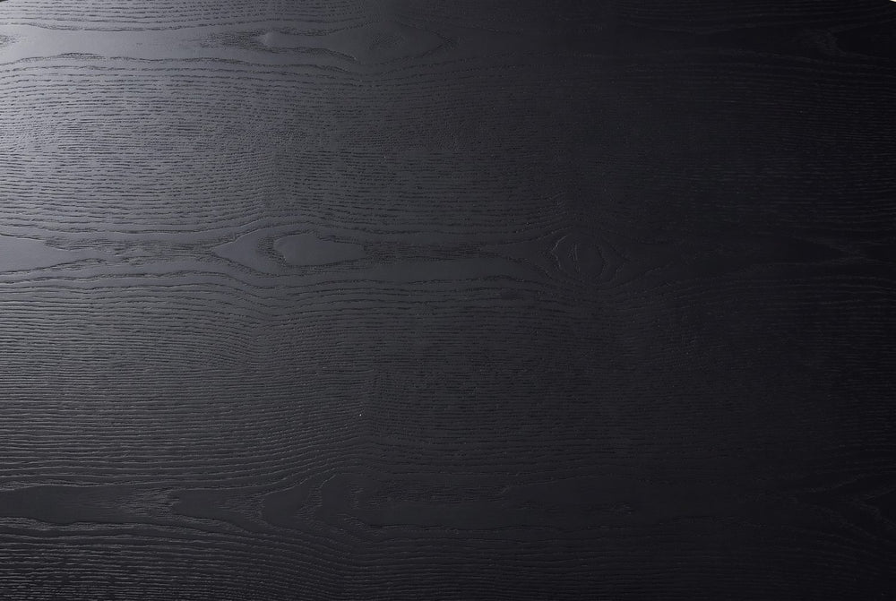 Matte black, open grain