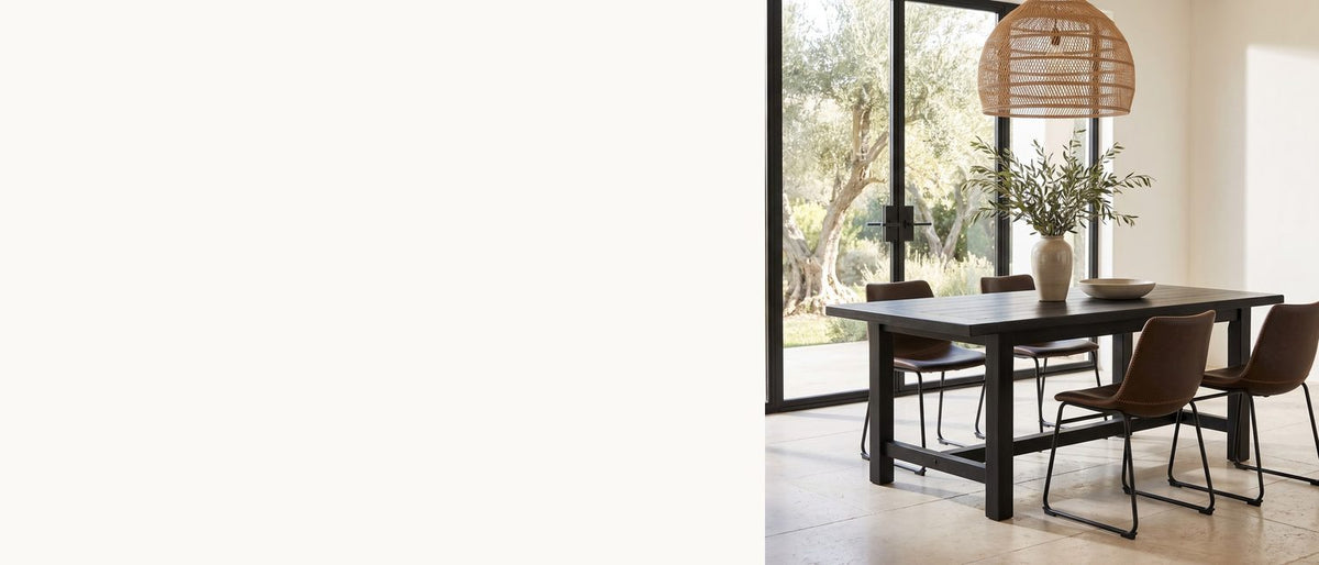 Breadboard ends, bucket seats. - Nicastro 64-Inch Antique Black Farmhouse Dining Set with 4 Chairs