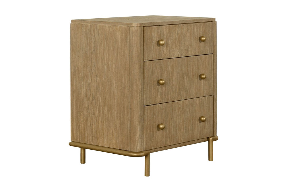 Three-drawer nightstand