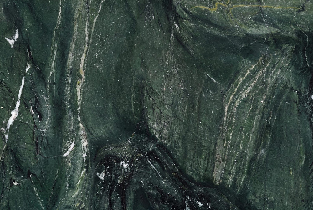 Forest green, veined in white