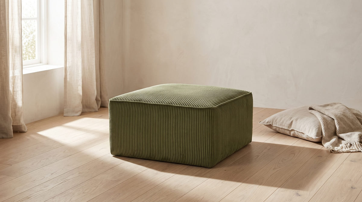 One more seat, always ready. - Orvieto Corduroy Cocktail Ottoman