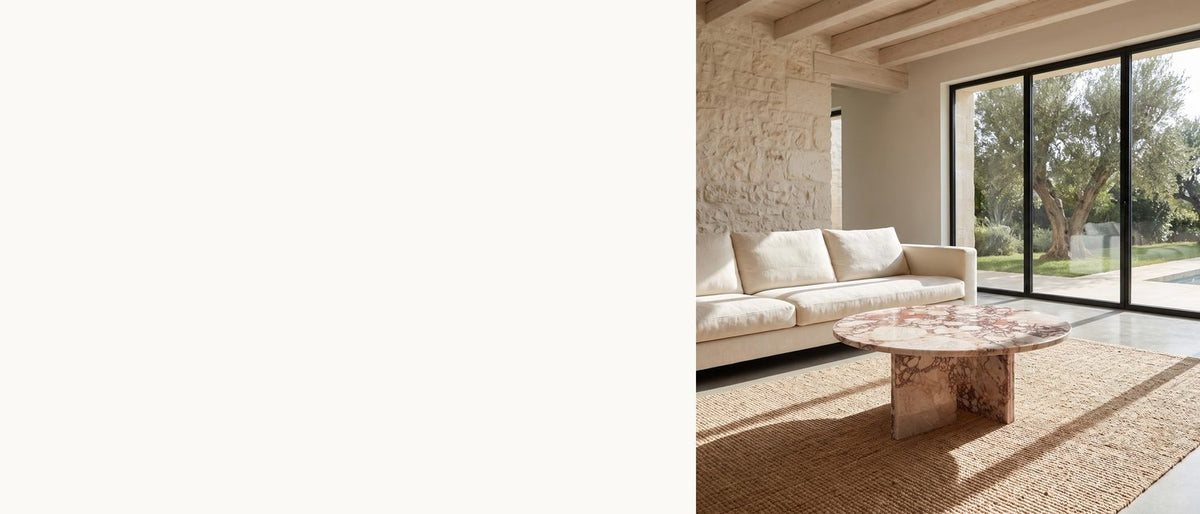 Pale pink, veined deep. - Paestum Rosa Marble Coffee Table