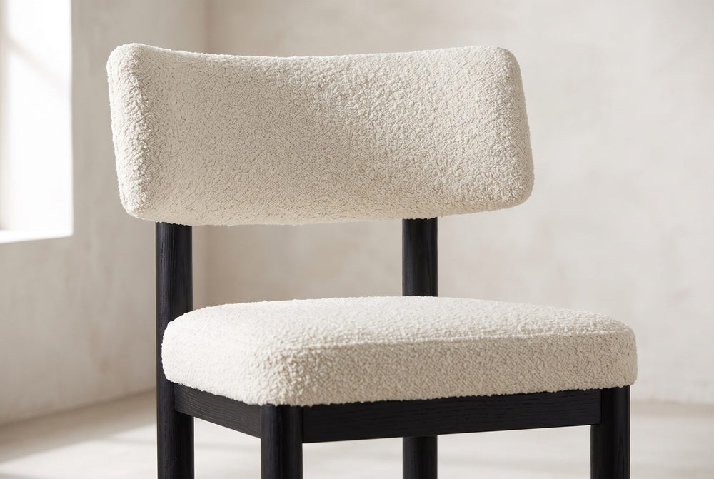 A low, curved back