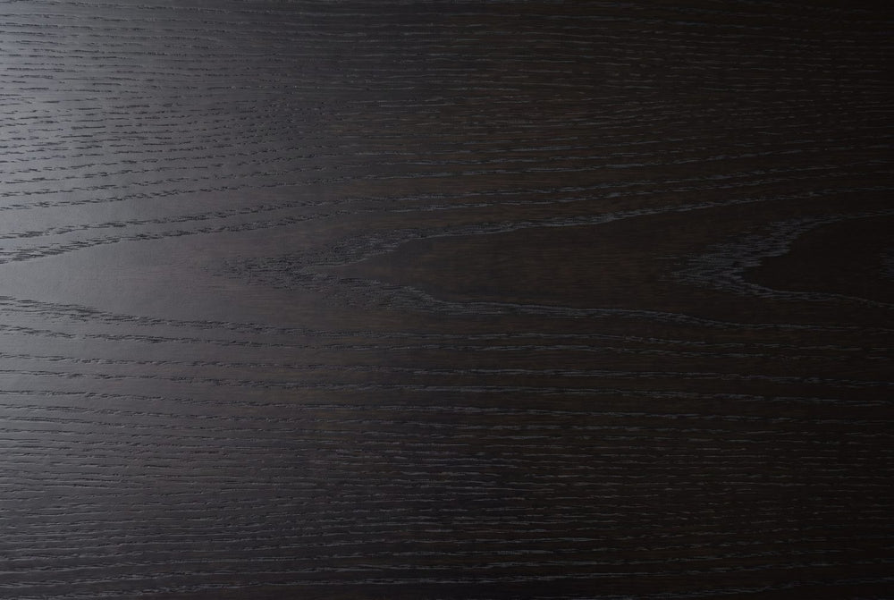 Black, with the grain
