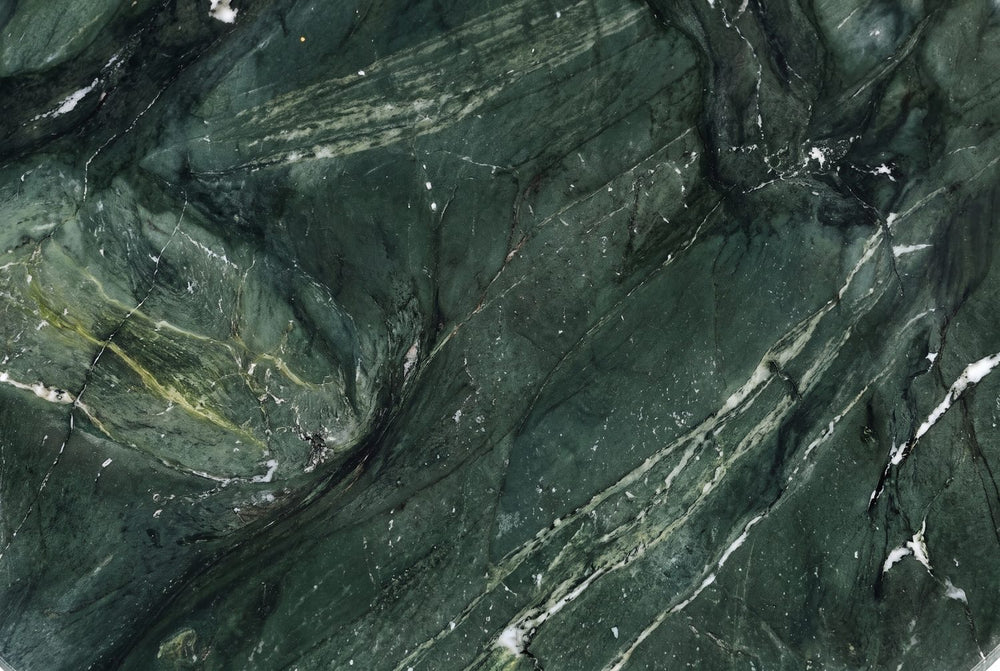 Forest green, veined bold