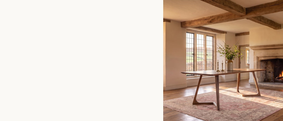 Six chairs, clean lines. - Papasidero 71-Inch Rectangular Solid Walnut Dining Table