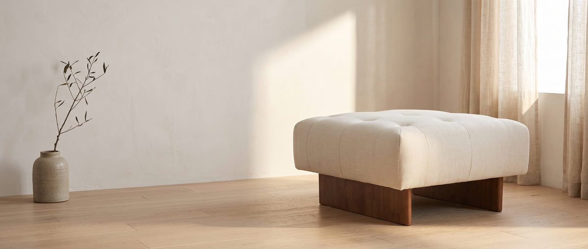 Feet up, or one more seat. - Pienza Tufted Ottoman
