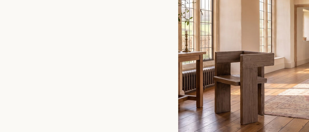 Built like architecture. - Placanica Sculptural Block Reclaimed Elm Dining Chair