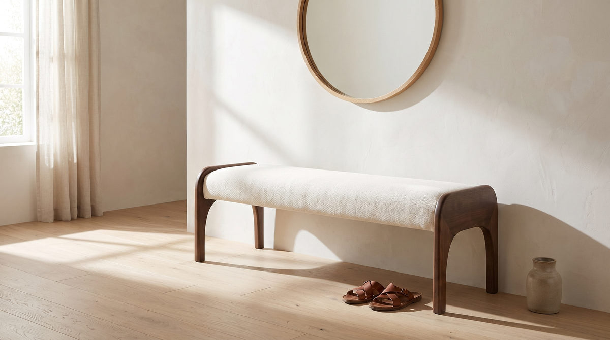 The end of the bed, finished. - Positano Arch Bench