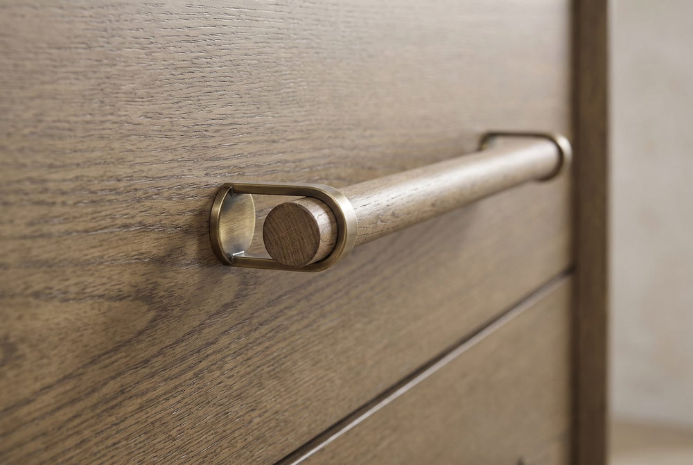 Wood in a brass loop
