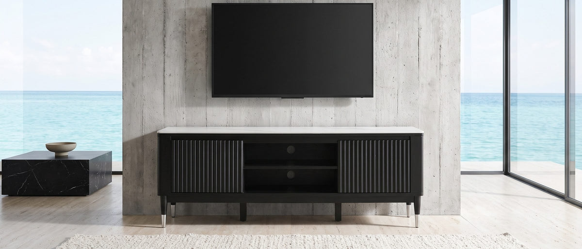 Movie night, upgraded. - Ragusa Stone Top Media Console