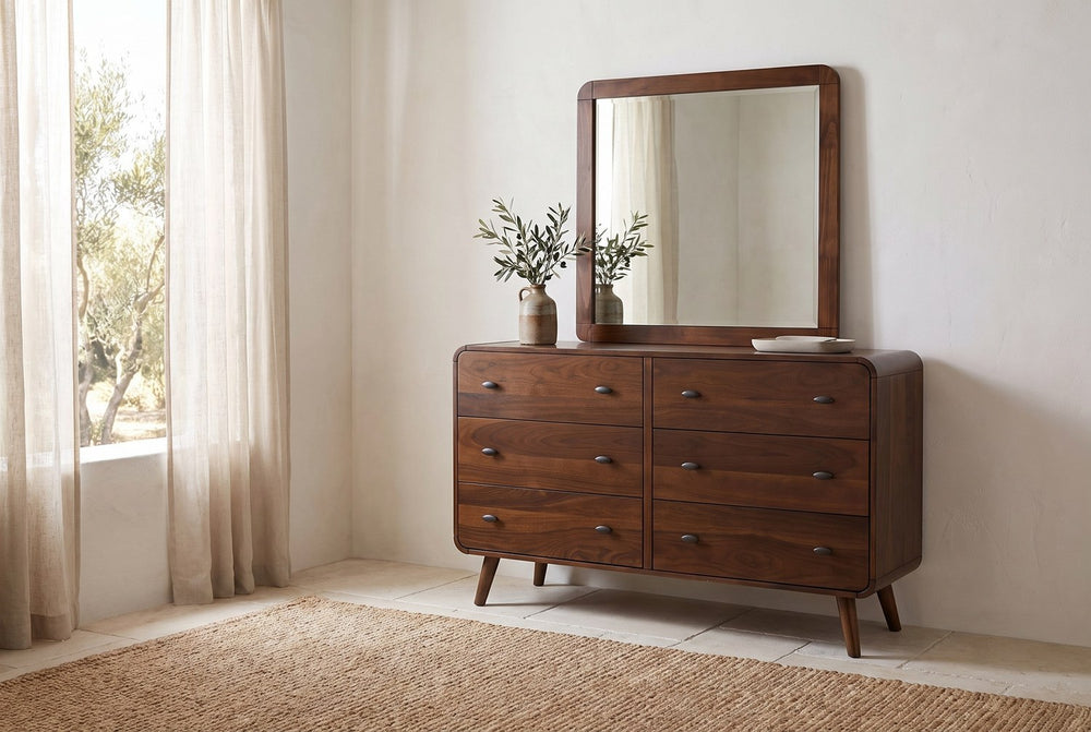 Dresser and mirror